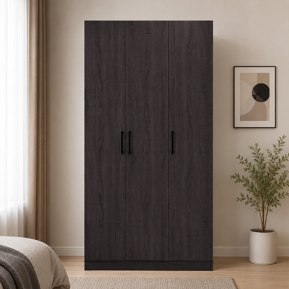 MIORI 2/3-Door Wooden Wardrobe Modern Clothes Cabinet with CARB-P2 Low Formaldehyde Board