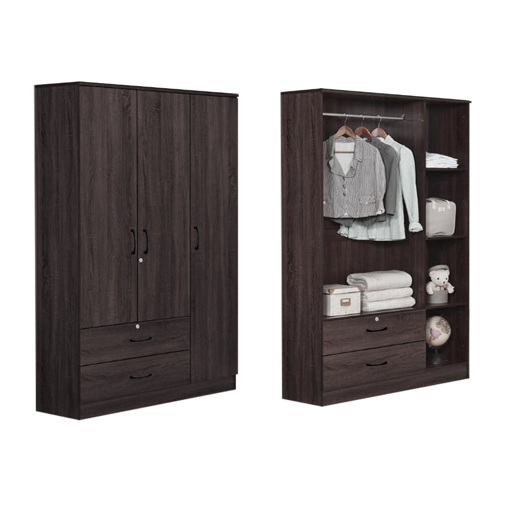 BERLIN Series 1/2/3/4/5 Doors Tall Wardrobe with Drawers and Top Cabinet in 6 Colours
