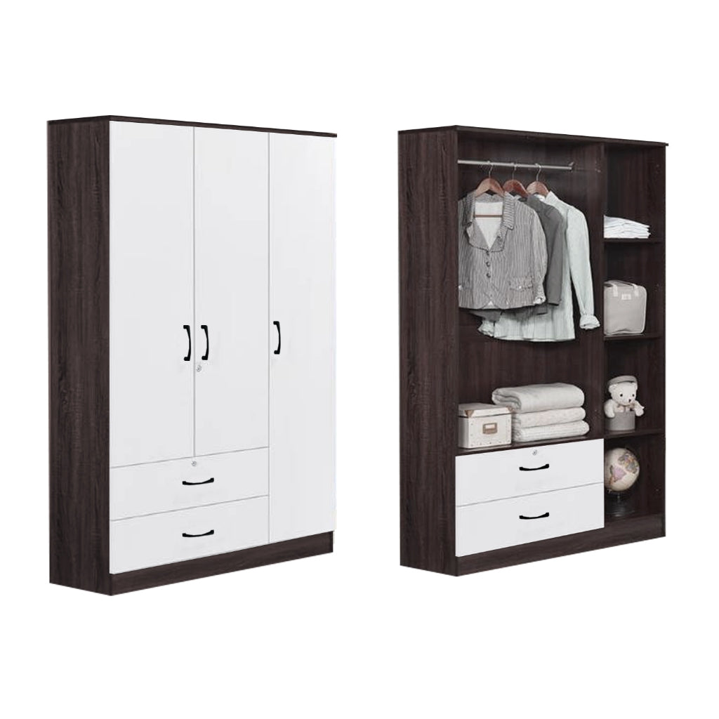 BERLIN Series 1/2/3/4/5 Doors Tall Wardrobe with Drawers and Top Cabinet in 6 Colours