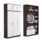 BERLIN Series 1/2/3/4/5 Doors Tall Wardrobe with Drawers and Top Cabinet in 6 Colours