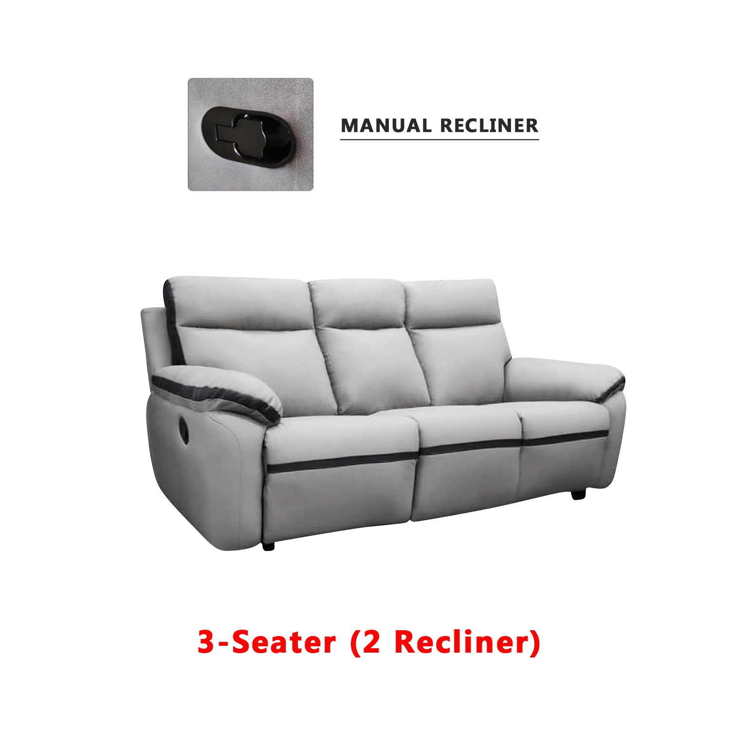 Sally Manual/Electric Recliner 2-Seater/3-Seater Sofa - w/ PetFriendly Fabric/Leather