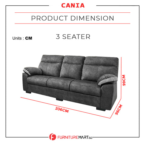 Image of Cania 2/3-Seater Sofa Fabric ZigZag Spring and Pocket Spring Sofa