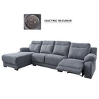 Quinci Series 2/3-Seater L-Shaped Recliner Sofa & Coffee Table in 47 Colour - PetFriendly Fabric Option