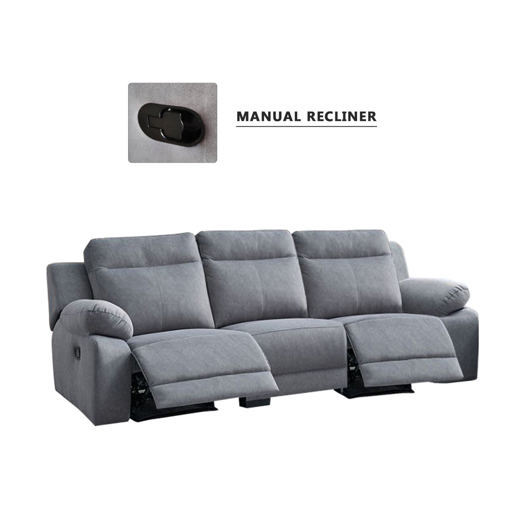 Zarzy 1/2/3-Seater Reclining Sofa Pocketed Spring Claw Resistant Pet-Friendly Fabric/Leather
