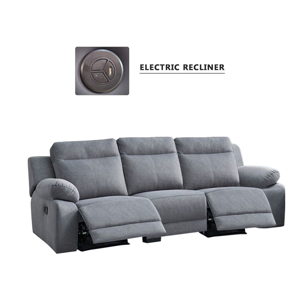 Zarzy 1/2/3-Seater Reclining Sofa Pocketed Spring Claw Resistant Pet-Friendly Fabric/Leather