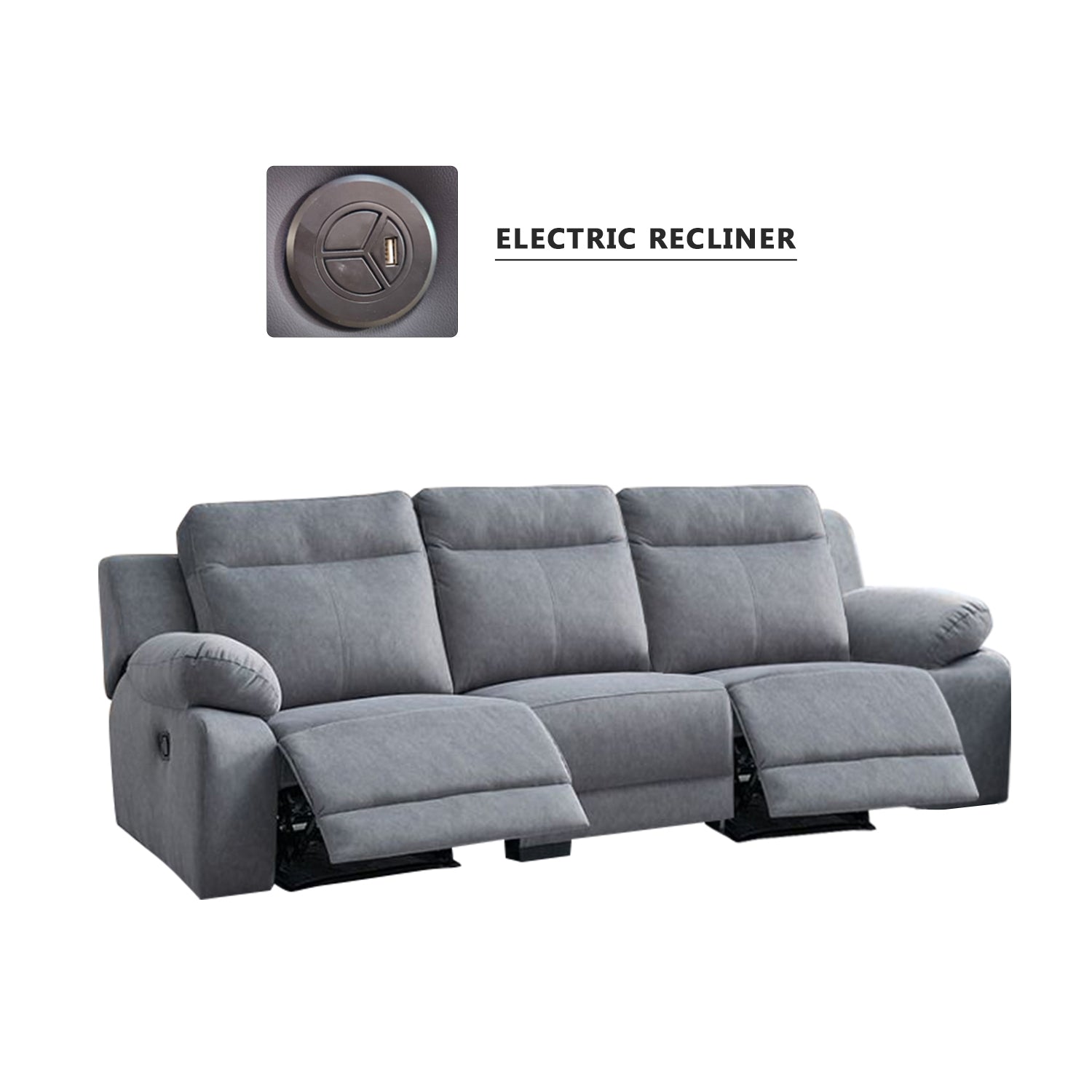 Zarzy 1/2/3-Seater Reclining Sofa Pocketed Spring Claw Resistant Pet-Friendly Fabric/Leather