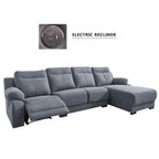 Quinci Series 2/3-Seater L-Shaped Recliner Sofa & Coffee Table in 47 Colour - PetFriendly Fabric Option