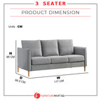 Helo Pet Friendly 1-Seater/2-Seater/3-Seater Sofa Set in 2 Colour Available