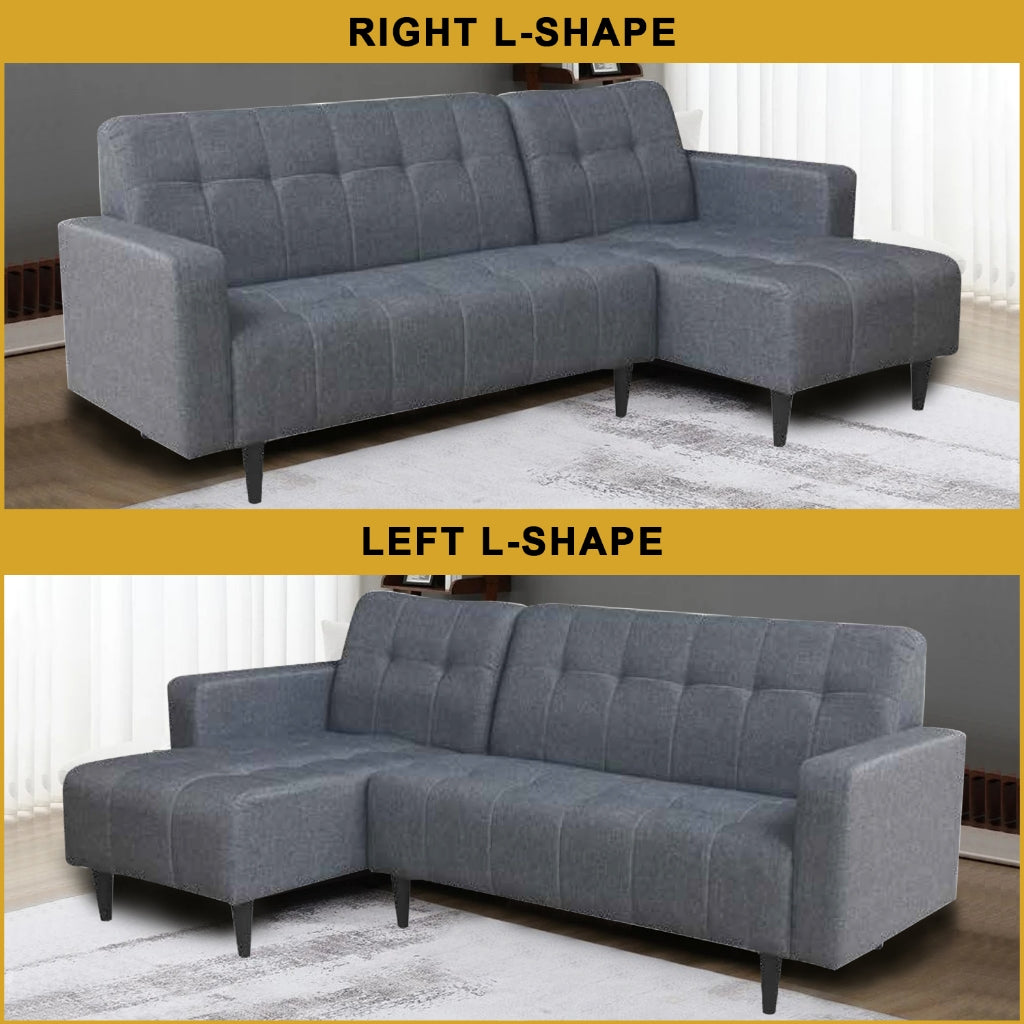 Winie L-Shaped Sofa Left or Right Chaise in 47 Colour -w/ PetFriendly Scartch-Resistant