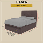 Hagen 16" Depth Storage Bedframe w/ Mattress PetFriendly Scratch Resistant Option - All Sizes