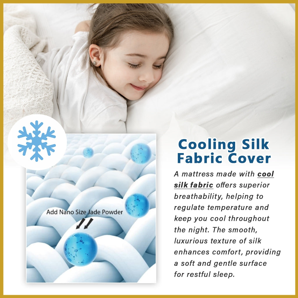 Honey Latex Cool 11" Natural Latex Cooling Silk Mattress - All Sizes Available