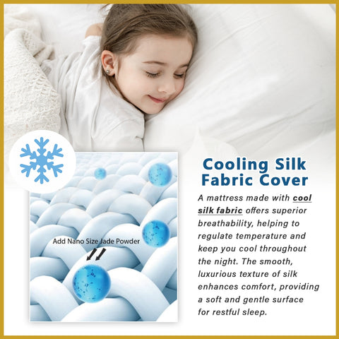 Image of Honey Latex Cool 11" Natural Latex Cooling Silk Mattress - All Sizes Available