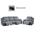 Zarzy 1/2/3-Seater Reclining Sofa Pocketed Spring Claw Resistant Pet-Friendly Fabric/Leather