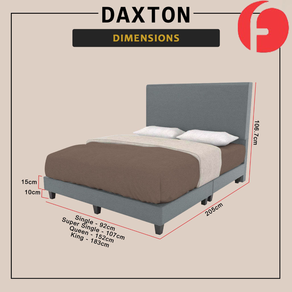 Daxton Divan Bed Frame with Foam Padded Headboard - PetFriendly / With Mattress