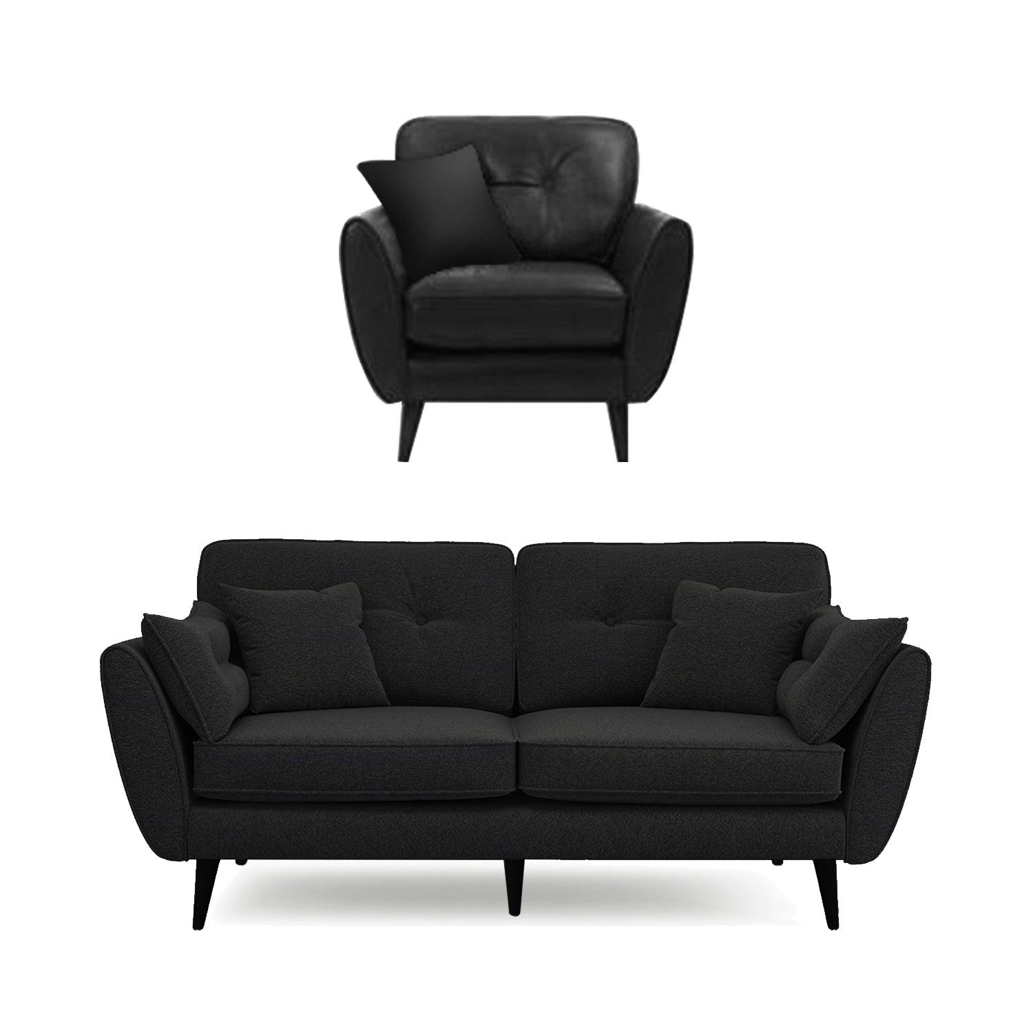 Imani Series 1/2/3 Seater Sofa Fabric/Faux Leather in 8 Colors