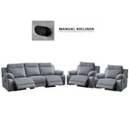 Zarzy 1/2/3-Seater Reclining Sofa Pocketed Spring Claw Resistant Pet-Friendly Fabric/Leather