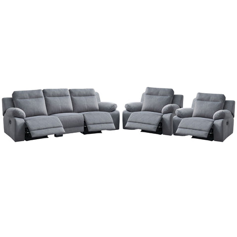 Image of Zarzy 1/2/3-Seater Reclining Sofa Pocketed Spring Claw Proof Pet-Friendly Fabric/Leather