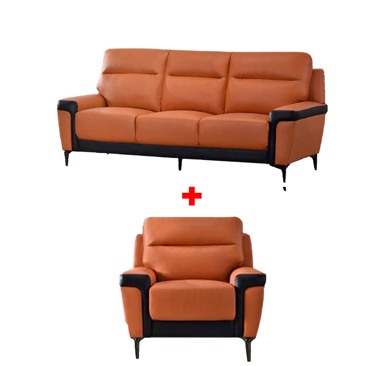 Casa 1/2/3 Sofa Set In Top Grade PU Leather Upholstery