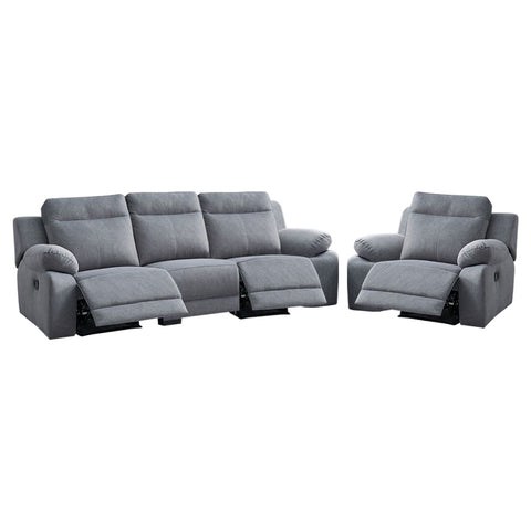 Image of Zarzy 1/2/3-Seater Reclining Sofa Pocketed Spring Claw Proof Pet-Friendly Fabric/Leather