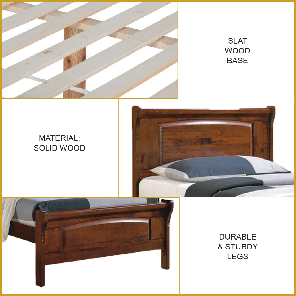 Juliet Single Pull-Out Bedframe Solid Wood Slatted Base  - w/ Mattress Option