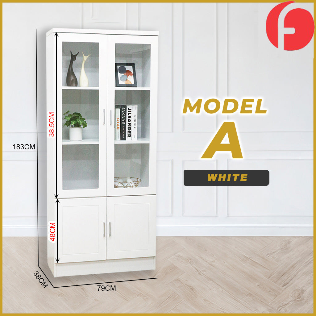 Myani Series Display Cabinet Book Shelves with Drawers in 2 Models