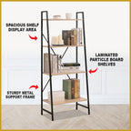 Grady 4-Layered Display Shelf Multi-Layered Display Rack Open Bookshelf