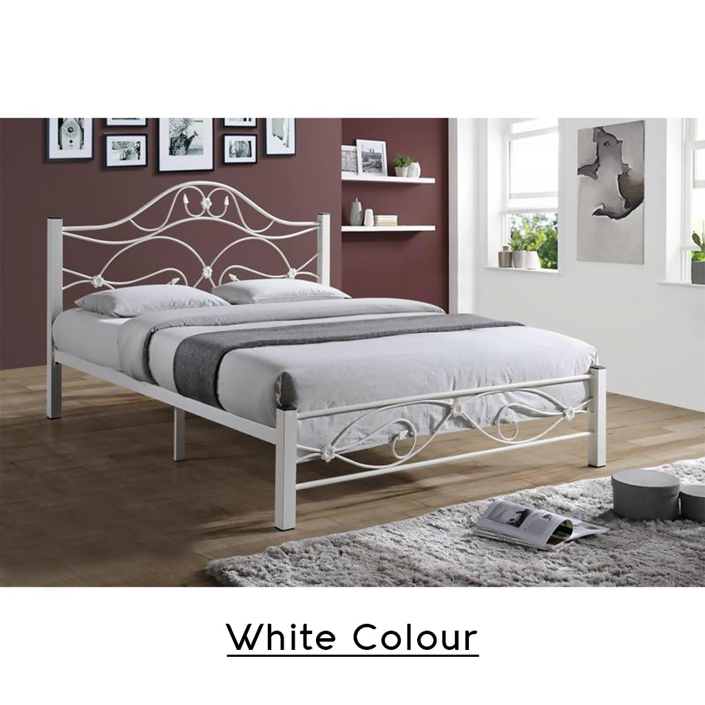Eldeah Queen Size Metal Bed Frame with Optional 6" Mattress Add On