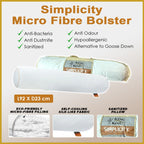 King Koil Hotel Grade Bolster Collection - Simplicity Micro-Fiber Bolster,Self-Cooling Silk-like Fabric.