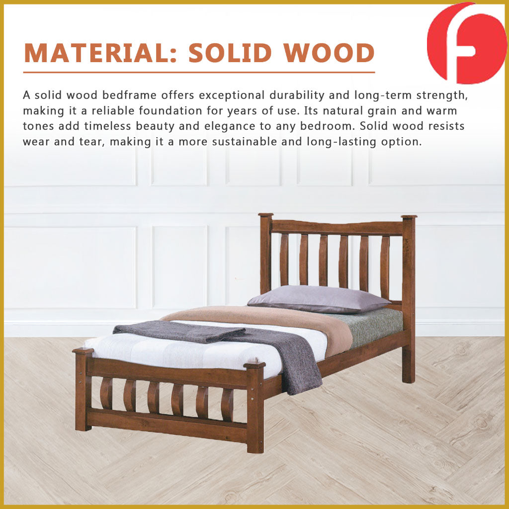 Zoraa Single Pull-Out Bedframe Solid Wood Slatted Base  - w/ Mattress Option