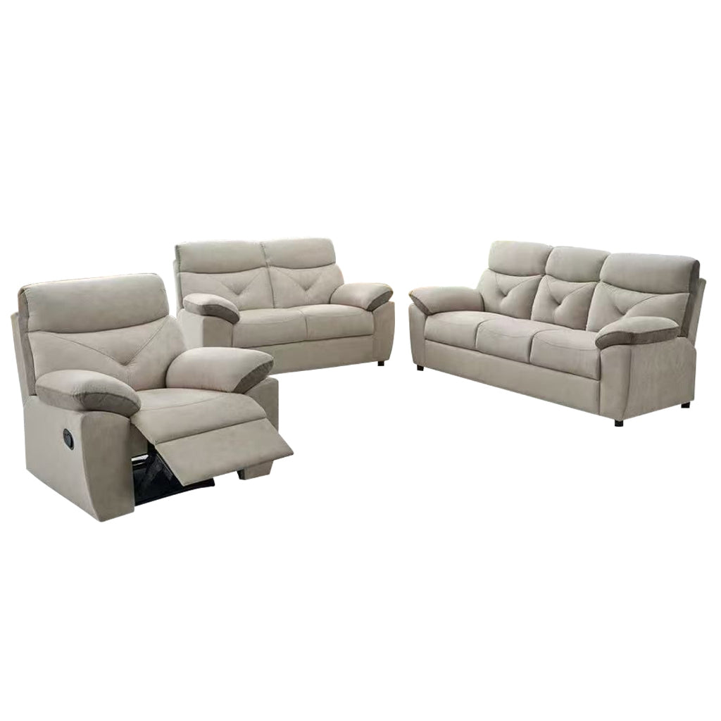 Mikee 1/2/3 Seater Recliner Sofa Set - PetFriendly Scratch-Resist