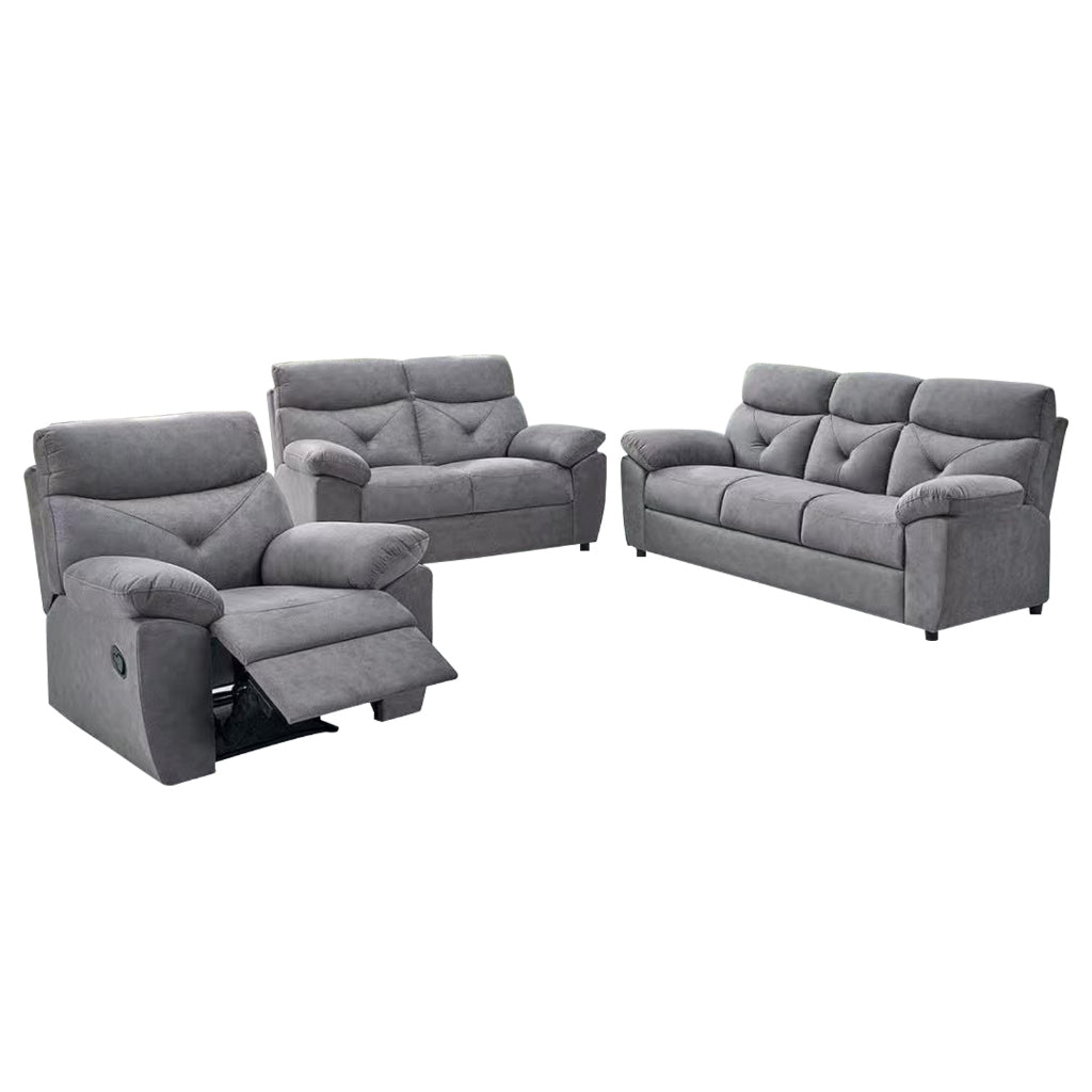 Mikee 1/2/3 Seater Recliner Sofa Set - PetFriendly Scratch-Resist