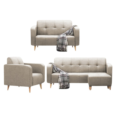 Image of Matias 1/2/3-Seater Sofa with Stool High Density Foam w/ PetFriendly Options