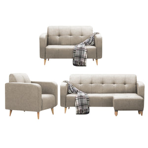 Matias 1/2/3-Seater Sofa with Stool High Density Foam w/ PetFriendly Options