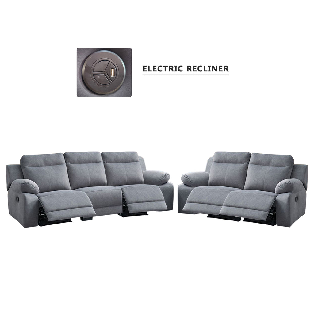 Zarzy 1/2/3-Seater Reclining Sofa Pocketed Spring Claw Resistant Pet-Friendly Fabric/Leather