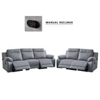 Zarzy 1/2/3-Seater Reclining Sofa Pocketed Spring Claw Resistant Pet-Friendly Fabric/Leather