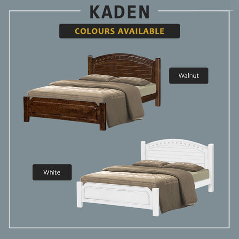 Image of Kaden Queen/King Solid Rubberwood Bed Frame w/ Underbed Space - With Mattress Option