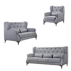 Elizabeth 1/2/3 Seater Mid Century High Back Fabric Sofa Set In 4 Colors
