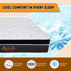 Diomire 13" Trinity Treasure Ice Silk Cooling Mattress Pocketed Spring - All Sizes