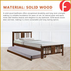 Gigi Single Pull-Out Bedframe Solid Wood Slatted Base  - w/ Mattress Option