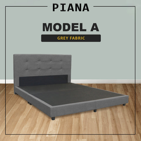 Image of Piana Queen Size Woven Fabric Divan Bed Frame with Mattress Package