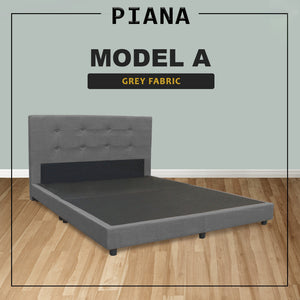 Piana Queen Size Woven Fabric Divan Bed Frame with Mattress Package