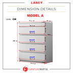 Laney 4 Chest of Drawers with Mirror and Cosmetics Compartment in 3 Colours