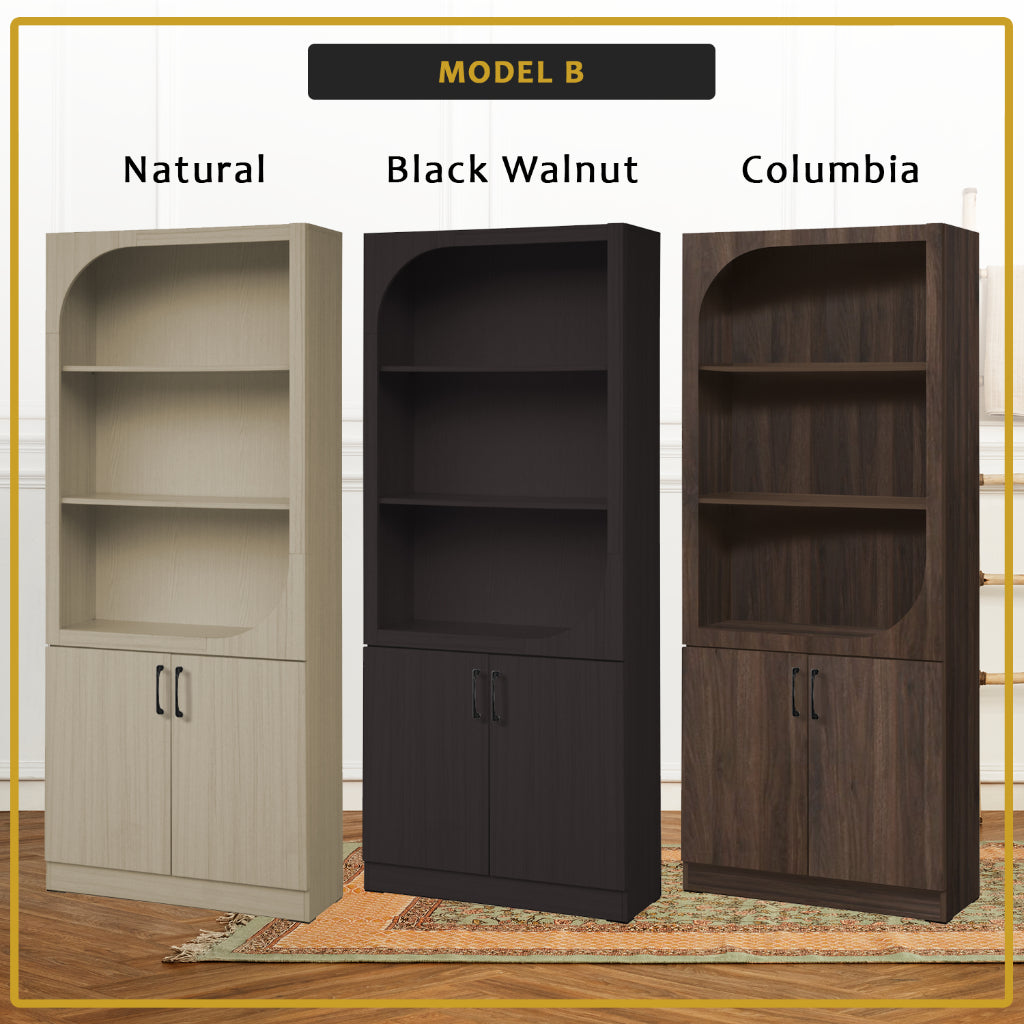 Fauna Series Open Shelves Display Cabinet Bookshelf Storage in 3 Colours