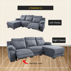 Quinci Series 2/3-Seater L-Shaped Recliner Sofa & Coffee Table in 47 Colour - PetFriendly Fabric Option