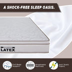 Diomire 10" LATEX Anti-Static Mattress Individual Pocketed Spring - All Sizes