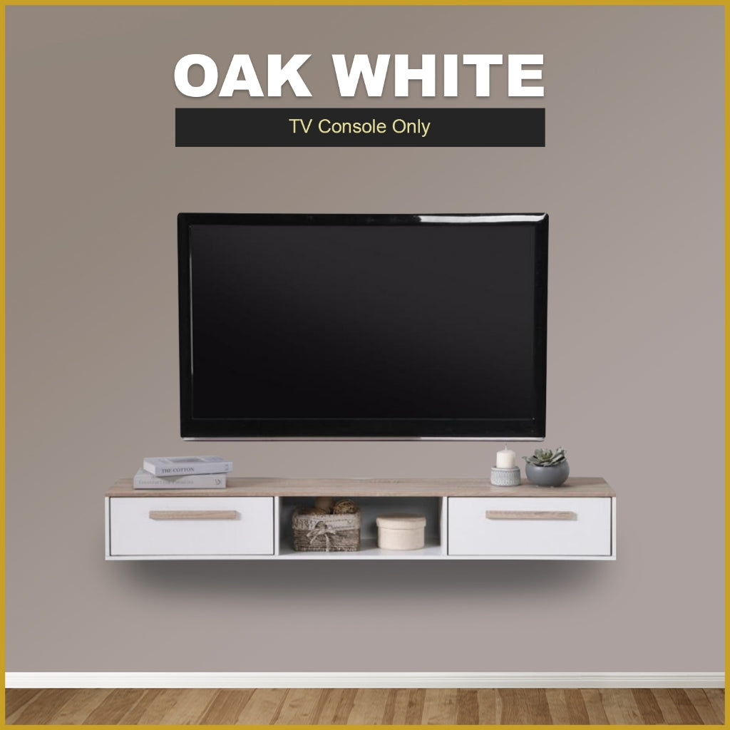 Pollian 4FT/5FT Floating TV Console with Back Panel LED Backlight in 2 Colours