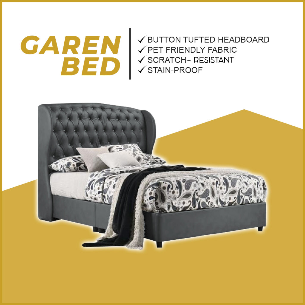Garen Divan Bed Frame Pet Friendly Scratch-Resistant Fabric - With Mattress Add On