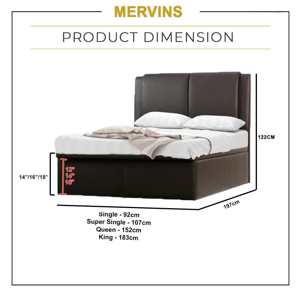 Orthocoil Mervins 14"/16"/18" SBD Storage Bed  w/ PetFriendly Scratch-resist w/ Mattress