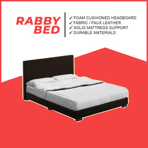 Rabby Series 1 Divan Bed Frame Faux Leather Dark Brown, Grey Colour- All Sizes Available