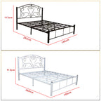 Suzana Series 2 Metal Bed Frame White In Queen Size